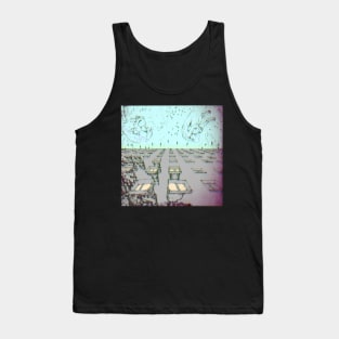 gray house with mechanical windows with the meaning of life people are like birds Tank Top